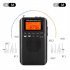 Hrd 104 Pocket Am Fm Radio LCD Digital Radio frequency Display Rechargeable Mini Stereo Radio With Driver Speaker black