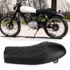 Hump Flat Brat Cafe Racer Motorcycle Seat Vintage Saddle For Honda for Yamaha Rhomboid black