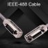 IEEE 488 Cable GPIB Cable Metal Connector Adapter Plug and Play 1 5m