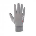 Ice Silk Non-Slip Gloves Breathable Outdoor Sports Driving Riding Touch Screen Gloves Thin Anti-UV Protection Full finger touch screen gray_One size