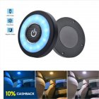 Interior Ceiling Led  Light Built-in Lithium Battery Usb Charging Stepless Dimming 3-color Switching Indoor Dome Car Reading Lamp Y-978 Yellow + Ice Blue