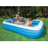 Intex 10ft x 2in Swim Center Family Backyard Inflatable Kiddie Swimming Pool Light blue