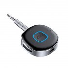 J33 Bluetooth-compatible Audio Receiver Car Hands-free Call Headphone Amplifier Aux Jack Wireless Adapter black