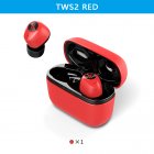 Original EDIFIER TWS2 TWS Earbuds Bluetooth V5.0 IPX4 12 Hours Play Time Multifunctional Control Wireless Earphones red