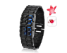 Blue LED Black Metal Watch - Dark Samurai