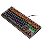K2 87-key Computer <span style='color:#F7840C'>Keyboard</span> Waterproof Wired Gaming Mechanical <span style='color:#F7840C'>Keyboard</span> black