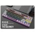 K80 Wired Mechanical  Keyboard Cyan Axis Ergonomic Design Metal Panel Luminous Desktop Computer Notebook 87 key Game Keyboard Black 