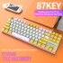K80 Wired Mechanical  Keyboard Cyan Axis Ergonomic Design Metal Panel Luminous Desktop Computer Notebook 87 key Game Keyboard Black 