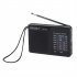 KK228 Portable AM FM 2 Band Radio Battery Operated Radios Easy Adjustment Compact Radios Player For Senior Home Walking White