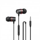 Ke36 Hifi Bass Headphone In-ear 3.5mm Wired Earphones Smart Tuning Earbuds Compatible For Andiord Ios black bagged