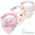 Kids Baby Bibs Burp Cloth Cute Printed Soft Cotton Triangle Baby Bibs 3Pcs   17 Pink rabbit