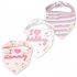 Kids Baby Bibs Burp Cloth Cute Printed Soft Cotton Triangle Baby Bibs 3Pcs   17 Pink rabbit
