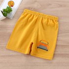 Kids Cotton Shorts Cute Cartoon Printing Summer Breathable Casual Short Pants For 0-7 Years Old Boys Girls yellow car 5-6Y 75#120CM
