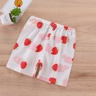 Kids Cotton Shorts Cute Cartoon Printing Summer Breathable Casual Short Pants For 0-7 Years Old Boys Girls little strawberry 1-2Y 55#80CM