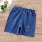 Kids Cotton Shorts Cute Cartoon Printing Summer Breathable Casual Short Pants For 0-7 Years Old Boys Girls navy blue duck 3-4Y 65#100CM