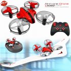 Kids DIY Fixed Wing 3 In 1 RC Glider Model Toy Electric 2.4G Land Sky Mode RC Drone Hovercraft 2 battery