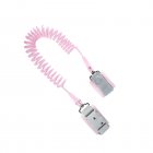 Kids Safety Harness Infant Baby Anti-lost Wrist Band Key Lock 360 Degree Rotation Anti-lost Rope light pink - B 2 meters