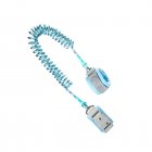 Kids Safety Harness Infant Baby Anti-lost Wrist Band Key Lock 360 Degree Rotation Anti-lost Rope light blue - A 2 meters