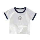 Kids Short Sleeves T-shirt Fashion Cute Printing Round Neck Breathable Tops For 1-6 Years Old Boys Girls A23 6-12M 80cm