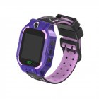 Kids Smart Watch Phone Kids GPS Tracker Watch with SOS Anti Lost Alarm Sim Card Slot Touch Screen Alarm Clock Digital Wrist Watch E12 for Boys and Girls purple