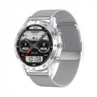 Kk70 454x454 HD Men Smart Watch Bluetooth-compatible Call Wireless Charger Sports Watch Heart Rate Monitoring Smartwatch silver steel belt