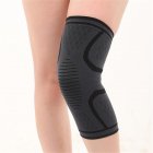 Knee Support Fitness Running Cycling Knee Support Brace Elastic Sleeve black_L