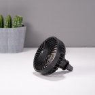LED <span style='color:#F7840C'>Car</span> Air Outlet Fan <span style='color:#F7840C'>USB</span> Portable Mini Fan black