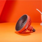 LED <span style='color:#F7840C'>Car</span> Air Outlet Fan <span style='color:#F7840C'>USB</span> Portable Mini Fan red