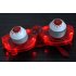 LED Flashing Halloween red framed glasses that feature 6 LEDs and pop out bobble eyes 