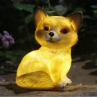 LED Solar-Powered Cute Dog Shape Lamp for Outdoor Decoration Warm Lighta 17x12x10cm