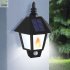 LED Solar Powered Wall Light Outdoor Waterproof Garden Body Induction Flame Lamp Flame body sensing mode