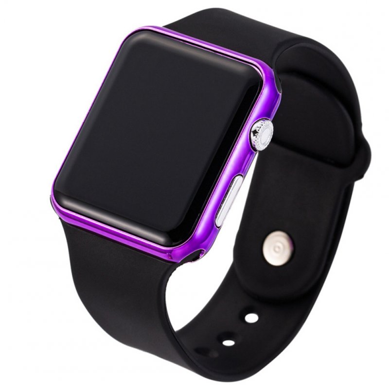 LED Square Casual Digital Watch with Rubber Band Sports Wrist Watches for Man Woman (colors optional) 8#