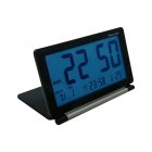 LED Ultrathin Mini Portable Travel Clamshell Digital Table Alarm <span style='color:#F7840C'>Clock</span> with Night Lamp