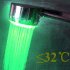 LED color changing shower head with HOT  WARM  COLD water detection colors   The CVSCL 8100 lighted shower head changes color with the temperature of the water 