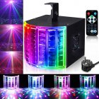 LUNSY DJ Dance DMX512 Sound Actived Stage Disco Light, Portable Party Lights with Remote Control <span style='color:#F7840C'>for</span> Dance Parties, Birthday, Wedding, etc