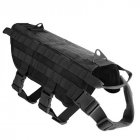 Large Dog Vest Black Nylon Pet Clothing Outdoor for Tactical Training Dog Large Police Dog S