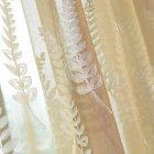 Lavender Embroidery Tulle Curtain for Home Living Room Bedroom Shading Brown 1   2 5 meters