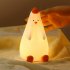 Led Cute Chicken Silicone Night Light Color Changing Patting Switch Lamp Feeding Lamp For Kid Bedroom Decor colorful