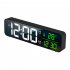 Led Digital Alarm Clock Time Date Temperature Display Large screen Desk Table Clock for Living Room Office White