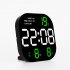 Led Digital Wall Clock 10 Level Adjustable Brightness Time Temperature Date Display RC Alarm Clock 3 color