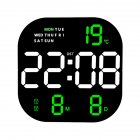 Led Digital Wall Clock 10 Level Adjustable Brightness RC Alarm Clock