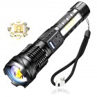 Led Flashlights Usb Rechargeable Outdoor Lighting Cob Work Light Emergency Spotlights with Tail Rope XH P50