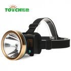 Led Headlight Rechargeable Battery Head Torch 30W Outdoor Fishing Lighting Black suit built-in battery 3 charge + color box