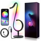 Led Musical Note Light Colorful Rgb Atmosphere Table Lamp Bedside Night Light For Bedroom Office Home as shown