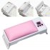 Led Nail Lamp Nail Arm Rest Gel Nail Polish Lamp Dryer Foldable Hand Pillow Stand For Nail Art Manicure Pink US Plug