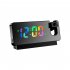 Led Projection Alarm Clock 180xc2xb0 Rotating Large Screen Digital Luminous Mute Colorful Electronic Clock black