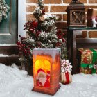 Led Solar Light Waterproof Christmas Santa Chimney Chandelier Landscape Lamp