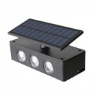 Led Solar Wall Lights Waterproof High Brightness Up Down Outdoor Solar Lamp For Garden Courtyard Lawns Parks 6LED [warm + white]