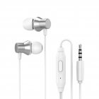 Original LENOVO HF130 Wired Earphones In-Ear HD Bass With <span style='color:#F7840C'>Mic</span> 3.5mm Jack white
