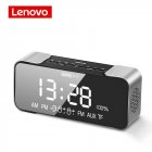Original LENOVO L022 Portable Bluetooth Wireless Speaker Led Alarm Clock Tf Card Fm Wireless Loudspeaker Rust color